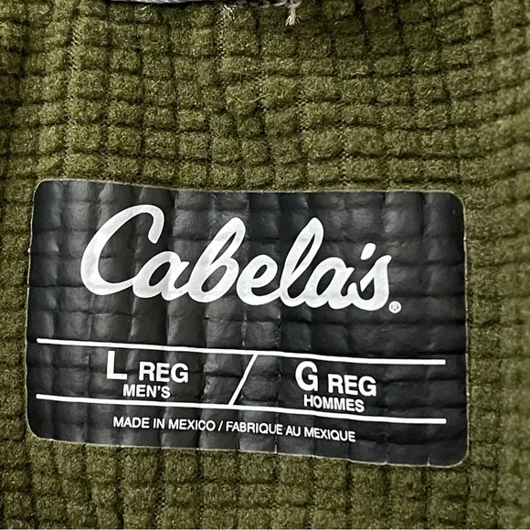 Cabela's E.C.W.C.S. Black and Green Thermal Base Layer Pant Size Large - Picture 7 of 7